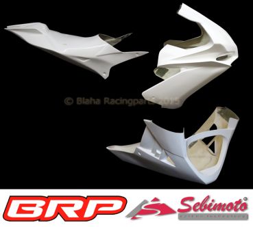 Aprilia RSV4 ab 2015 Sebimoto Verkleidung 2 teilig + Höcker geschlossen für Moosgummi / Faring 2 parts+tailsection closed for foam rubber