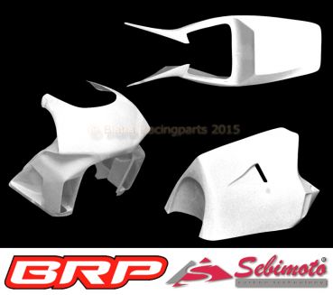 Cagiva Mito 125 1993-1994 Sebimoto Rennverkleidung 2 tlg. + Höcker fairing 2 parts + tailsection open for original seat