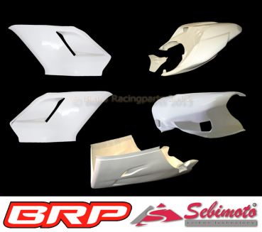 Ducati 848-1098-1198 Sebimoto Rennverkleidung 4 teilig mit großen Lufteinlässen und Höcker offen Fairing 4 parts with great air inlets + tailsection open