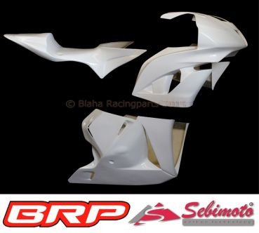 Honda CBR 600RR 2009-2012 PC40 ABS Sebimoto Rennverkleidung 2 teilig +  Höcker geschlossene Sitzfläche für Moosgummiauflage + Tankabdeckung in GFK