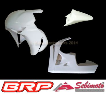 Honda CBR 1000RR/08-11 SC59 Sebimoto Rennverkleidung 2 teilig., Unterteil Serie + Höcker offen für Originalsitz Fairing 2 parts, lower part serie + tailsection open for original seat