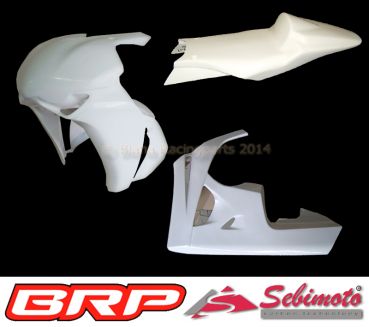 Sebimoto Honda CBR 1000RR 08-11 SC59 Rennverkleidung 2 teilig Unterteil Serie + Höcker geschlossen für Moosgummi Fairing 2 parts, lower part serie + tailsection closed for foam rubber