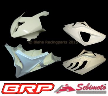 BMW S 1000RR / 2009-2011 Sebimoto Rennverkleidung 4 tlg., Unterteil für original Auspuffanlage / Fairing 4 parts, lower part for original exhaust