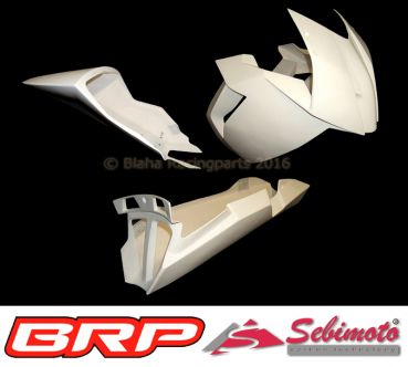 KTM RC 8R Sebimoto Rennverkleidung 2 teilig Höcker offene Sitzfläche für Sitzplatte SX 002219  Fairing 2 parts tailsection open for seatplate SX 002219