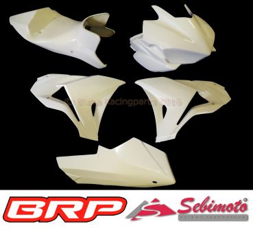 Yamaha YZF 300 R3 2015-2018 Sebimoto GFK Rennverkleidung 4 teilig mit Höcker geschlossene Sitzfläche für Moosgummiauflage  Fairing 4 parts with tail closed seatplate for foam rubber