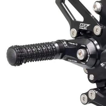 Preview: ARP Racing Fussrastenanlage Kawasaki ZX 10R Ninja 2016-2019 umgekehrte Schaltung Rear set reverse shifting