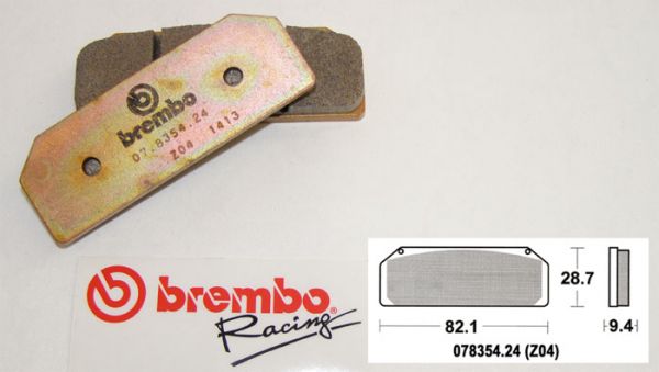 Brembo Racing-Bremsbeläge Z04, vorne, 07835424  für die neuen Brembo - Racingzangen P4 34/38 CNC Monoblock