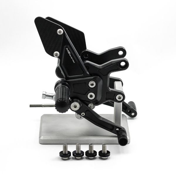 MG BIKETEC Rennsport-Fussrastenanlage / Rastenanlage / Fußrastenanlage ohne ABE für Aprilia RSV4/Factory ab 2025