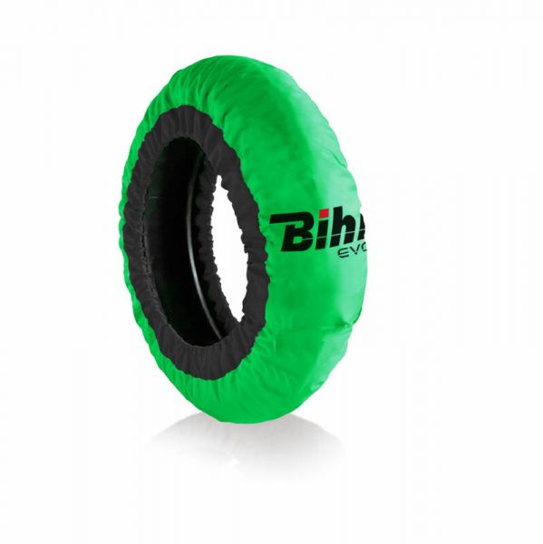 BIHR Home Track EVO2 Selbstregulierende Reifenwärmer Vorne 120 / Hinten 180-200 mm Grün