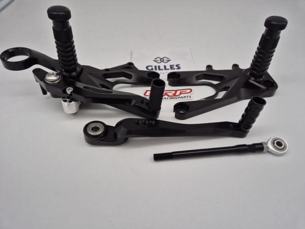 Gilles Fußrastenanlage FXR Schwarz für: BMW HP 4 K10 (2012 - 2015) BMW S 1000 R K10 (2013 - 2016) BMW S 1000 RR K10 (2009 - 2011) BMW S 1000 RR K10 (2012 - 2014)