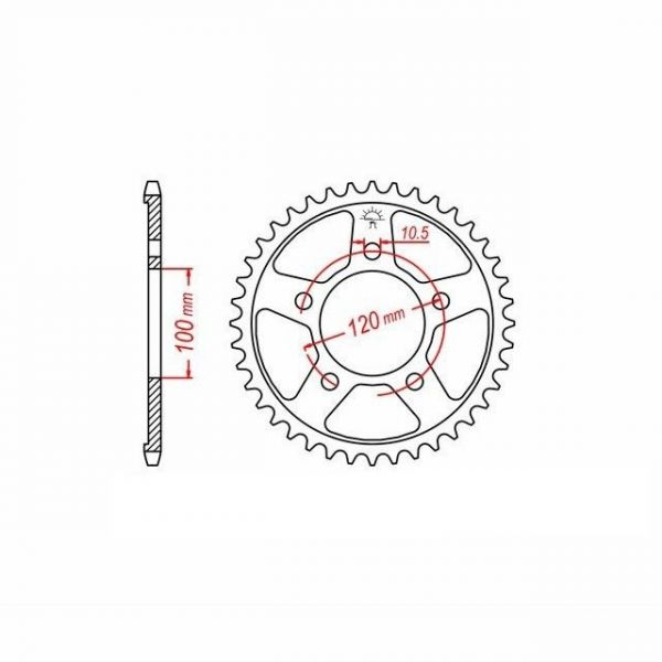 DID Kettensatz mit 525ZVM-X2 Kette, Farbe gold, für Aprilia Tuono 1000 Fighter, Modelljahr 2003-2005