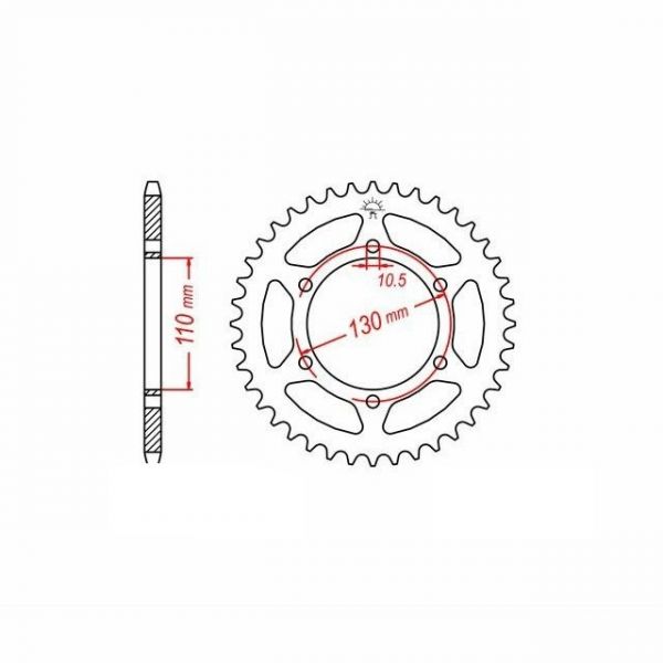 DID Kettensatz mit 520VX3 Kette, Farbe standard, für Yamaha YZF-R6, Typ RJ11 / RJ15 / RJ27, Modelljahr 2006-