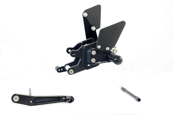 MG Biktec Fußrastenanlage mit ABE, gültig in D - A - CH für Suzuki GSX-R 600 2011-2015 und  Suzuki GSX-R 750 2011-2016