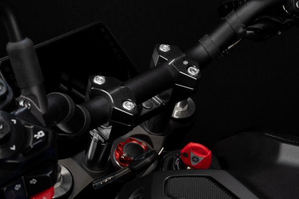 GILLES 2DGT verstellbare Lenkerböcke schwarz für Ducati Multistrada 1200, 1200S, 1260 BJ 15-21 , Multistrada 950 /S  BJ 17-21, Multistrada V2/S BJ 21- , Triumph Tiger 1200 GT / Rally BJ 22- , Yamaha Tenere 700 / Rally / World Raid  BJ19- 22   (2DGT-06.b)