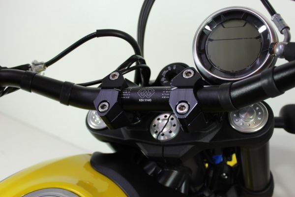 GILLES 2DGT verstellbare Lenkerböcke schwarz für Ducati  Scrambler 800 K1 2015-2016 , Scrambler 800 3K/4K 2021- ABE in Vorbereitung , Scrambler 1100 KG/KF 2018-