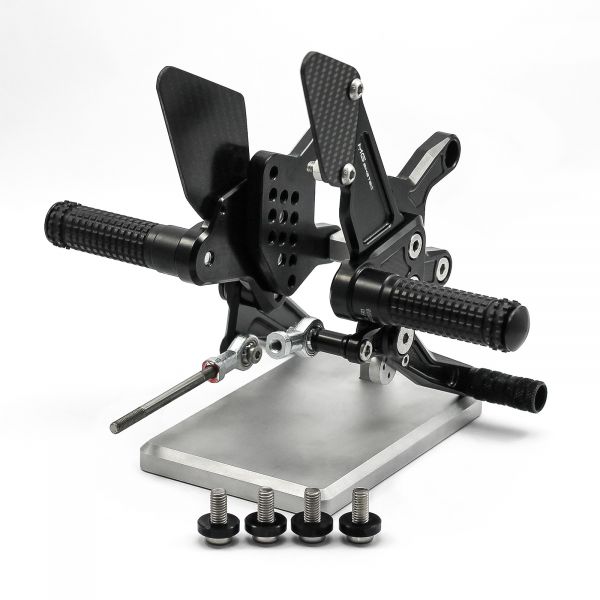 MG BIKETEC Rennsport-Fussrastenanlage / Rastenanlage / Fußrastenanlage ohne ABE für Aprilia RSV4/Factory ab 2025