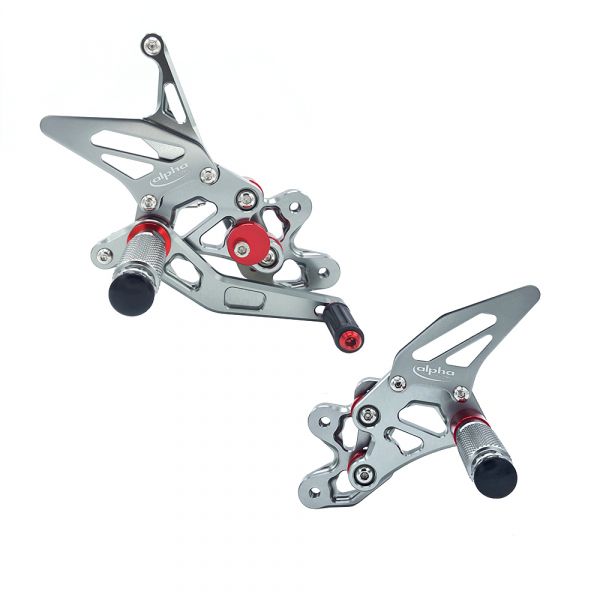 TRACK  Fußrastenanlage titanfarben Suzuki GSX-R600 2006-2010 mit ABE