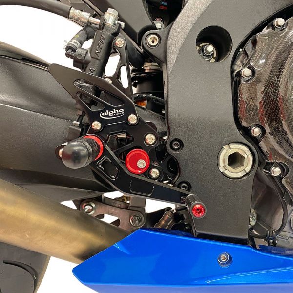 TRACK  Fußrastenanlage schwarz Suzuki GSX-R750 2011-2017 mit ABE