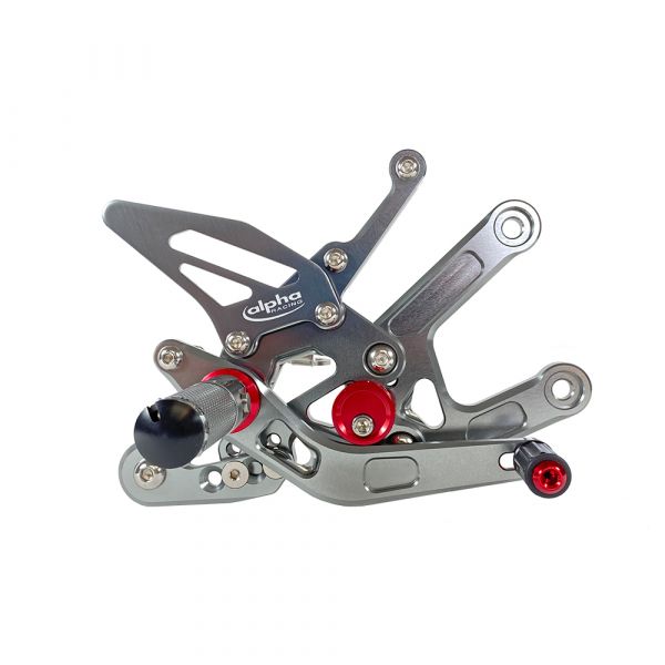 TRACK Fußrastenanlage titanfarben  Yamaha YZF-R6 RJ11, RJ15, RJ27 2006- ABE