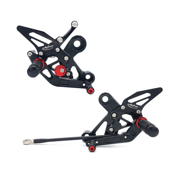 TRACK Fußrastenanlage titanfarben Suzuki GSX-R750 2011-2017 mit ABE