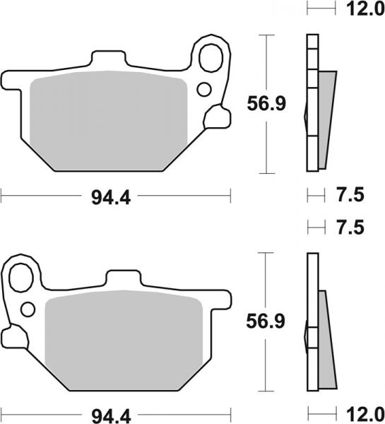Bremsbelag SBS 528HF Street Ceramic