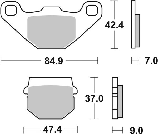 Bremsbelag SBS 544HF Street Ceramic