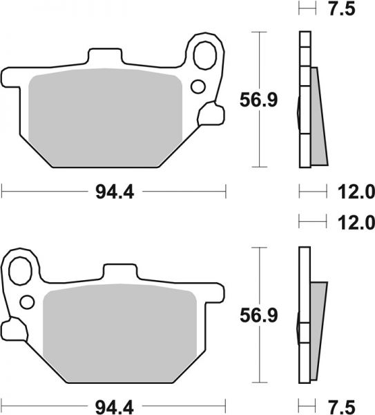 Bremsbelag SBS 545HF Street Ceramic