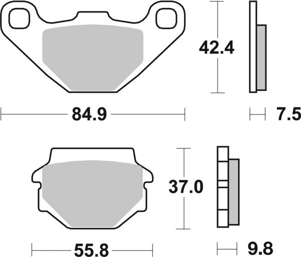 Bremsbelag SBS 546HF Street Ceramic