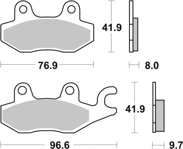 Bremsbelag SBS 633HF Street Ceramic