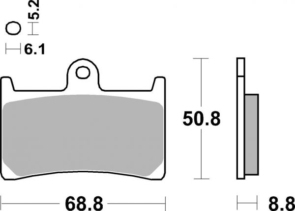 Bremsbelag SBS 639HF Street Ceramic