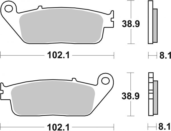 Bremsbelag SBS 205 HF Street Ceramic