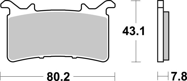 Bremsbelag SBS 985DC (Satz pro Scheibe)