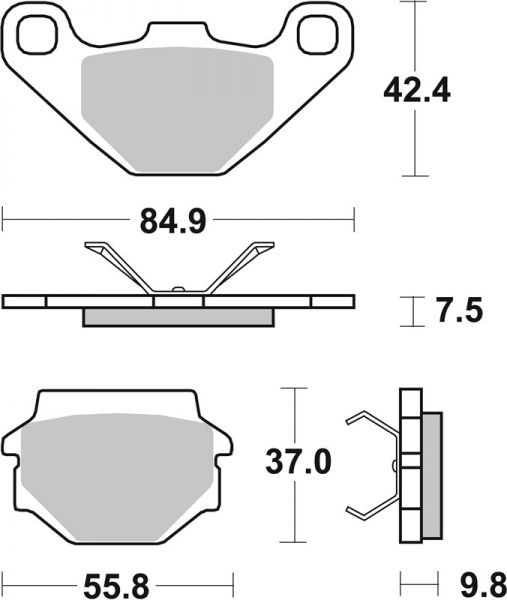 Bremsbelag SBS 692HF Street Ceramic