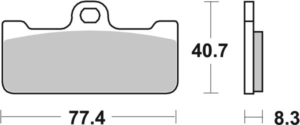 Racing Bremsbelag SBS 695 DC Dual Carbon