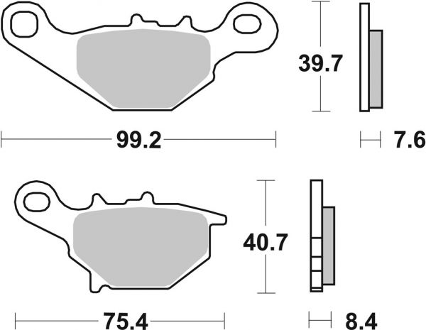 Bremsbelag SBS 702HF Street Ceramic