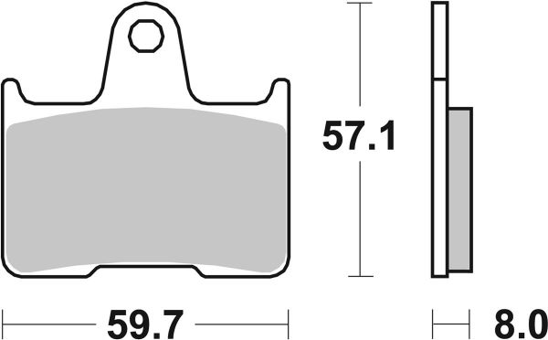 Racing Bremsbelag SBS 715RQ Carbon Tech