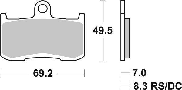 Racing Bremsbelag SBS 782 DC Dual Carbon