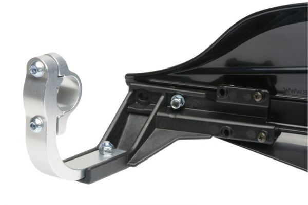 BARKBUSTERS Storm Hanguads Set Einpunkt-Klemmhalterung-Lenkerende Ø25,4mm Schwarz