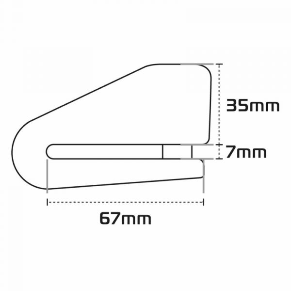 OXFORD Alpha XA14 Bremsscheibenschloss mit Alarm - Ø14mm Schwarz - SRA / ART4 / Sold Secure Gold zertifiziert