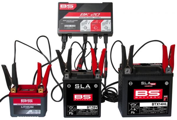 BS BATTERY BK20 Smart Akkuladegerät -6V/12V 3x2A
