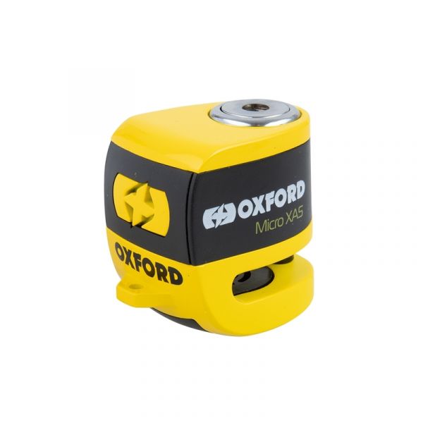 OXFORD Micro XA5 Alarm Bremsscheibenschloss - Gelb/Schwarz