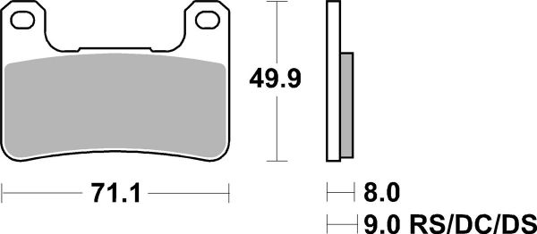 Racing Bremsbelag SBS 806 DS-1 Dual Sinter giftiger Biss