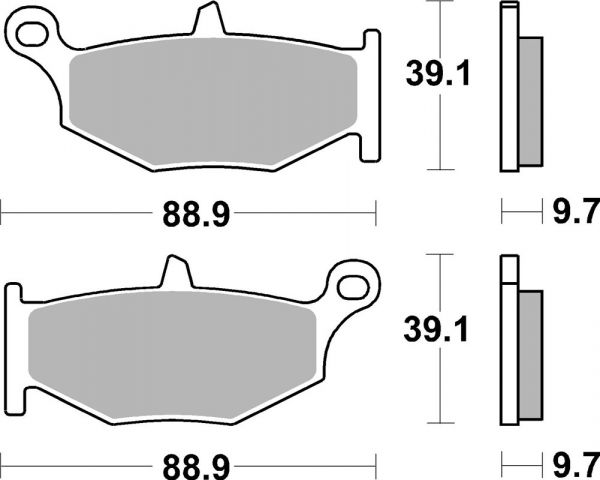 Racing Bremsbelag SBS 833RQ Carbon Tech