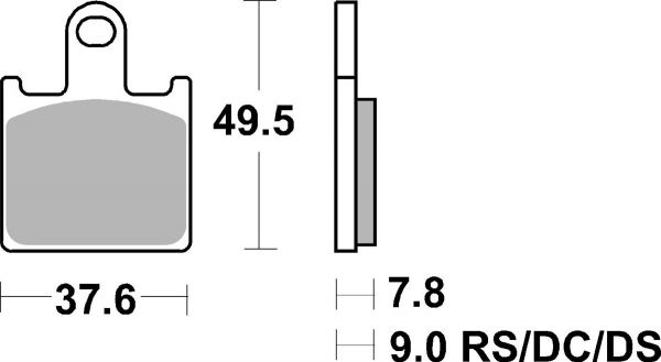 Racing Bremsbelag SBS 838 DC Dual Carbon