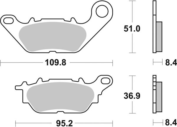 Bremsbelag SBS 858HF Street Ceramic