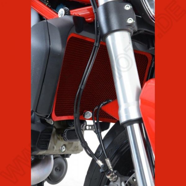 Ducati Supersport ab 2017 R&G Kühler und Ölkühler Schutz Set Rot radiator and oil cooler protection set Red