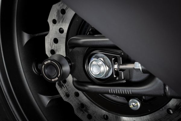 GILLES Tooling AXB Kettenspanner schwarz für Honda CB750 Hornet, CB500F Hornet, NX500, CBR500R Modelljahr 2023-