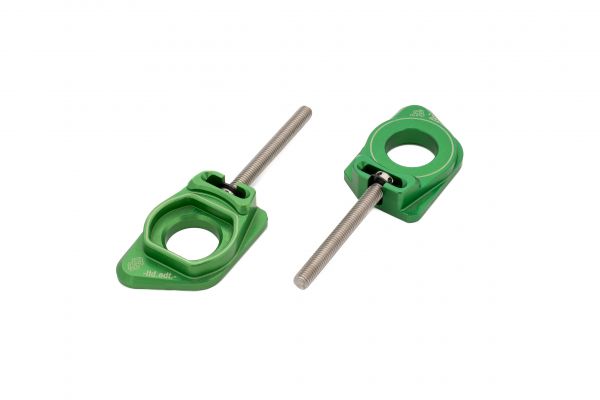 Gilles AXB Kettenspanner grün für Kawasaki (siehe Liste)