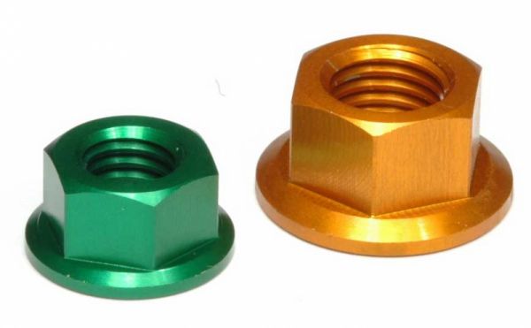 Aluminium Muttern MMS Sonderfarben nut with disk specialcolors