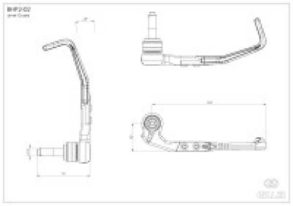 Bremshebelprotektor schwarz matt BHP2-02-BD